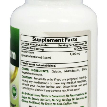 Goma de Mastique 500 mg. - Cápsulas 60 Best Naturals - Imagem 2