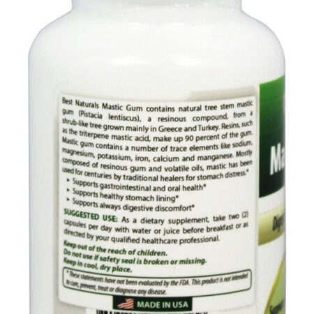 Goma de Mastique 500 mg. - Cápsulas 60 Best Naturals - Imagem 3