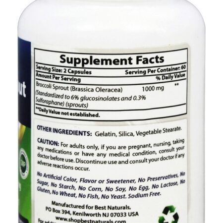 Extrato de Broto de Brócolis - Sprout 1000 mg. - Cápsulas 120 Best Naturals - Imagem 2
