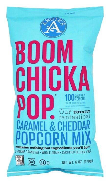 Mistura de Pipoca Caramelo e Cheddar - 6 oz. Angie's BOOMCHICKAPOP