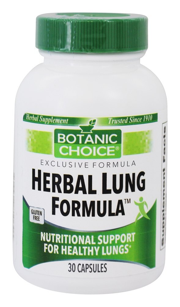 Fórmula de pulmão de ervas - Cápsulas 30 Botanic Choice