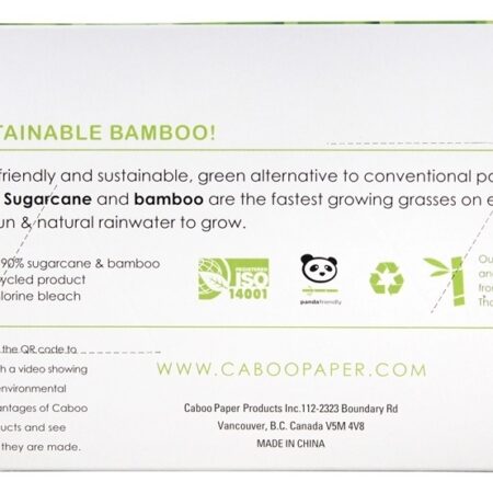 Bamboo e Sugarcane 2-Ply Facial Tissue - 184 Tecido (s) Caboo - Imagem 2