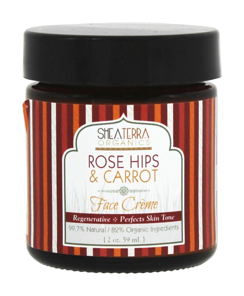 Face Creme Rosa Quadris & Cenoura - 2 oz. Shea Terra Organics