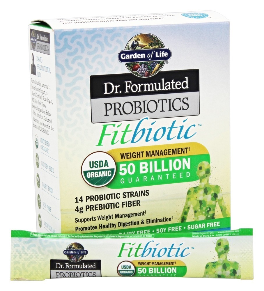 Dr. Formulated Probiótico Fitbiotic Sem Sabor 50 Bilhões de UFC - 20 Pacotes (s) Garden of Life