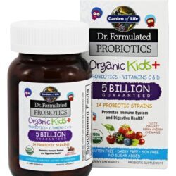 Dr. Formulated Probiótico Orgânico para Crianças 5 Bilhões de UFC - 30 Mastigáveis Garden of Life