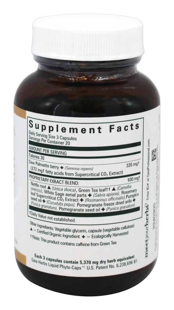 Saúde da Próstata - 60 Cápsulas Gaia Herbs Professional líquido Gaia Herbs Professional - Imagem 2