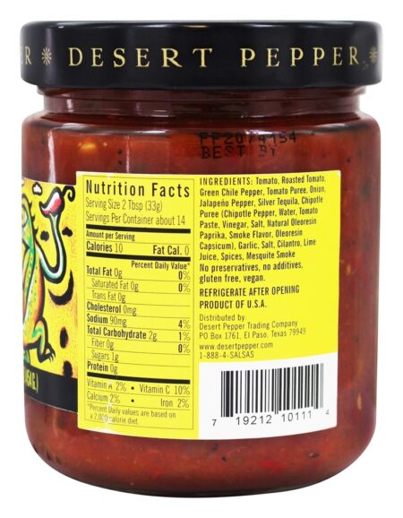 Authentic Medium Burn Salsa Tequila - 16 oz. Desert Pepper - Image 2