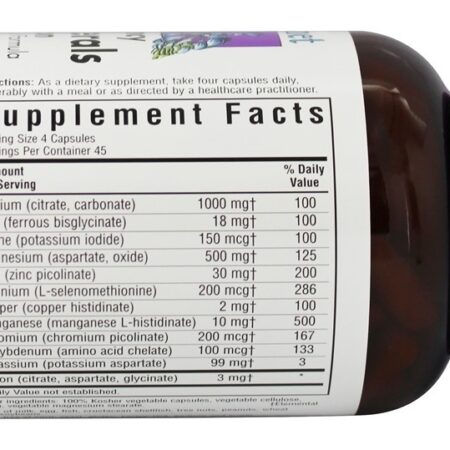 Multiminerals Plus Boron - Cápsulas vegetarianas 180 Bluebonnet Nutrition - Imagem 2