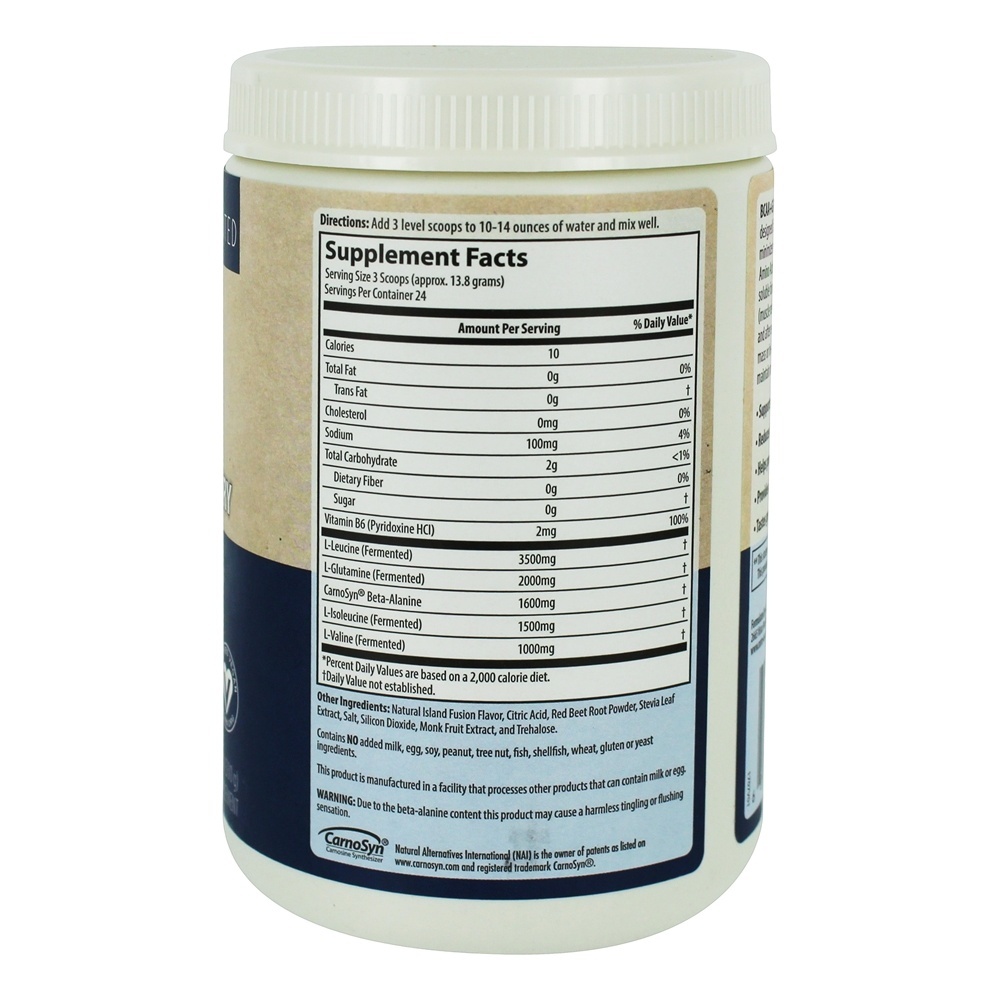 Fermentado BCAA + G Recarregar Recuperação Pós-Treino Pó Island Fusion - 11.6 oz. MRM - Imagem 2