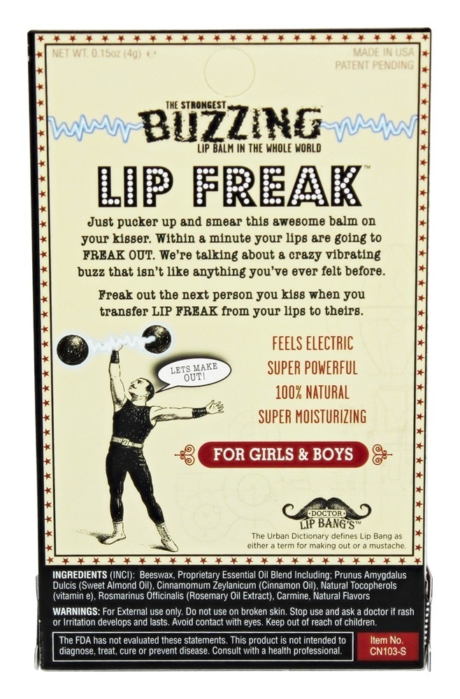 Lábio Aberração Lábio Bálsamo Atômico Cereja - 0.15 oz. Dr. Lip Bang's - Imagem 2