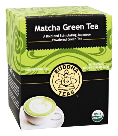 100% Orgânico De ervas Matcha Verde Chá - 18 Saquinhos de Chá Buddha Teas