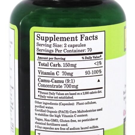 Royal Camu Superfood - Cápsulas vegetarianas 140 Whole World Botanicals - Imagem 2