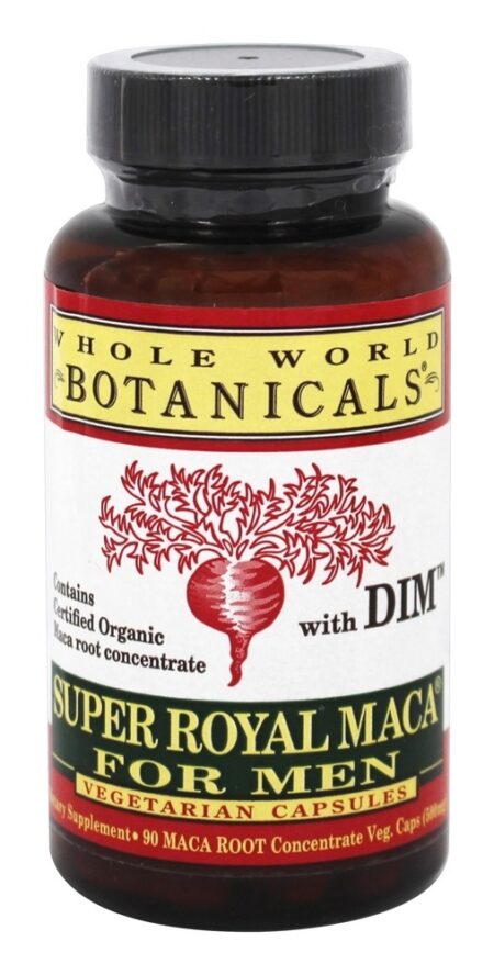 Maca super real para homens com DIM - Cápsulas vegetarianas 90 Whole World Botanicals