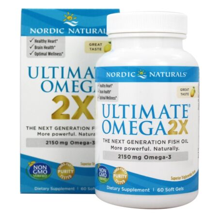 Ultimate Omega 2X Omega-3 Sabor Limão 2150 mg. - 60 Softgels Nordic Naturals