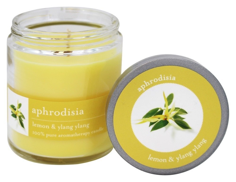 100 % Pure Vela de aromaterapia Afrodisia Limão e Ylang Ylang - 8 oz. Tru Melange