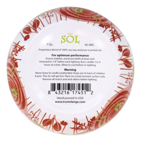 Sol Fresh 100 % Pure Vela de aromaterapia Baunilha e hortelã-pimenta - 7 oz. Tru Melange - Image 2