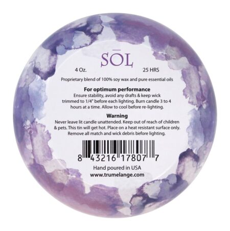 Alívio do Estresse 100 % Pure Aromaterapia Spa Vela Lavanda e Eucalipto - 4 oz. Tru Melange - Image 2