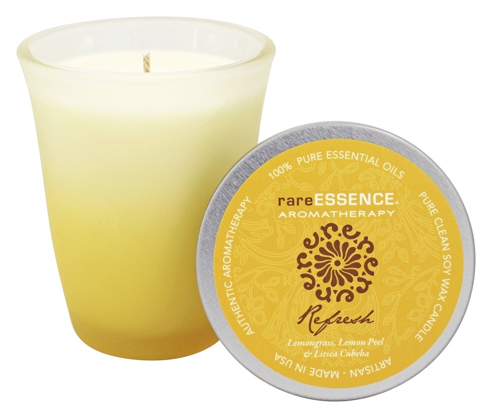 Aromaterapia Spa Vela Refrescar Amarelo - 7 oz. RareEssence