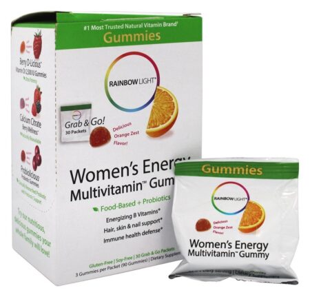 Women's Energy Gominhas Multivitamínicas Sabor Laranja - 30 Pacotes (s) Rainbow Light