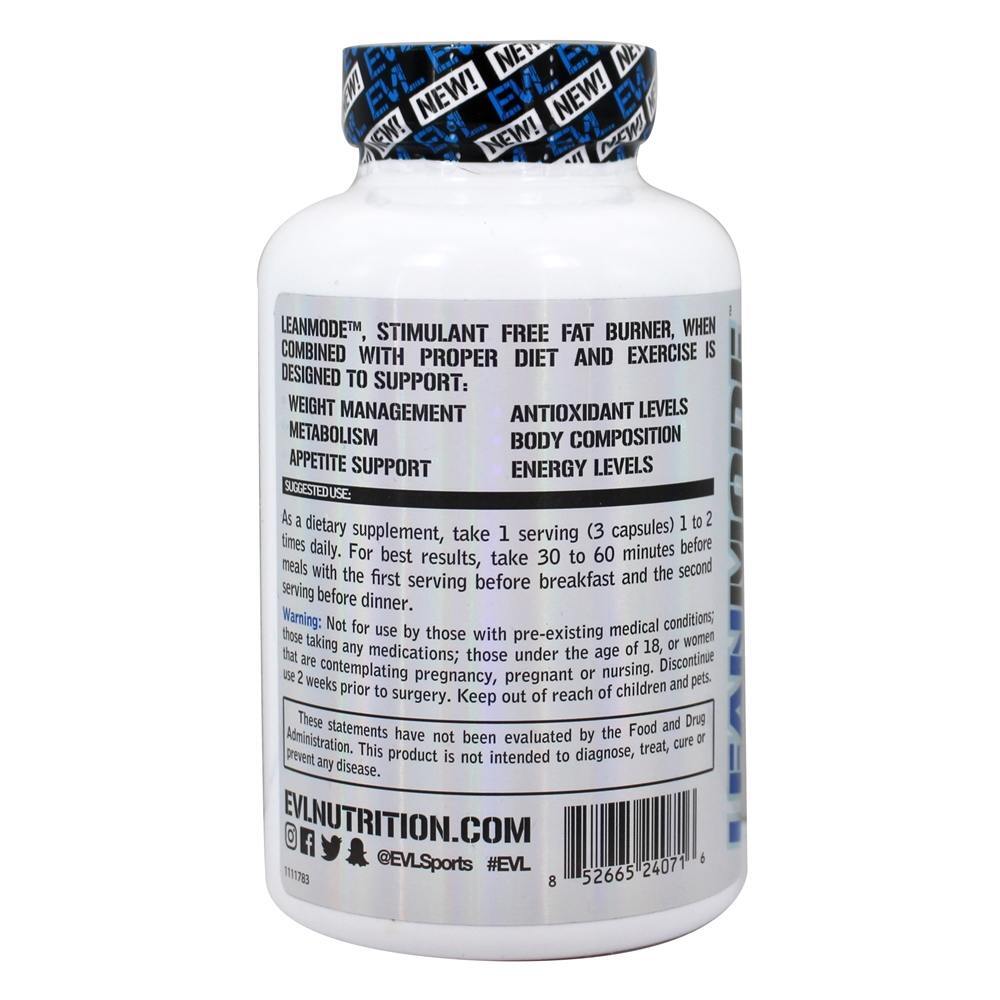 Suporte de perda de peso livre de estimulante LeanMode - Cápsulas 150 Evlution Nutrition - Imagem 3