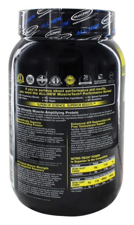 Nitro-Tecnologia Poder Atuação Série Triplo Chocolate Supremo - 2 lbs. Muscletech Products - Image 3