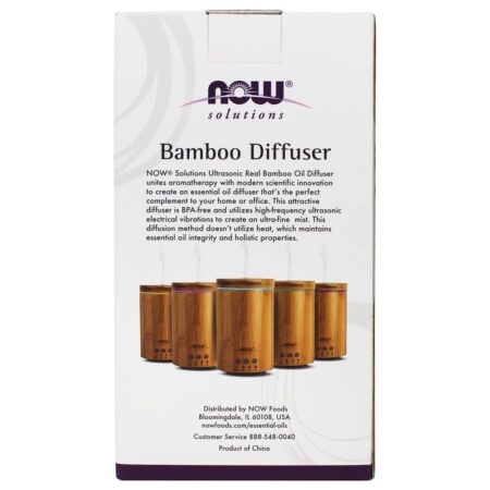 Difusor de óleo ultrassônico de bambu real NOW Foods - Image 5