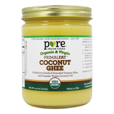 Grassf Orgânico Primalfat Coco Ghee - 14.2 oz. Pure Indian Foods