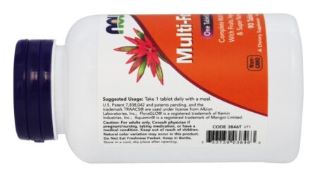 Multivitamínico Multi-Food 1 - 90 Tablets NOW Foods - Image 4