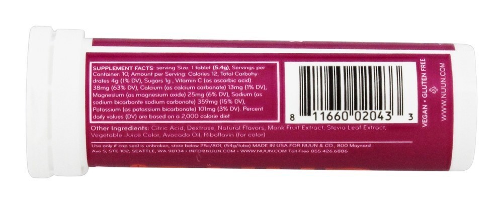 Guias de bebida reforçada com eletrólito ativo natural Tri-Berry - 10 Tablets Nuun - Imagem 2