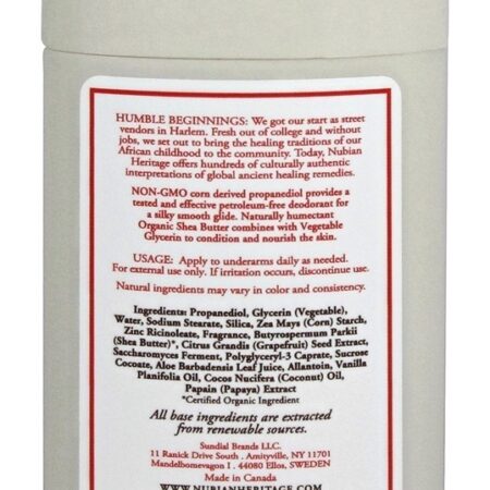 24 Hora Desodorante Natural Coconut & Papaya - 2.25 oz. Nubian Heritage - Imagem 2