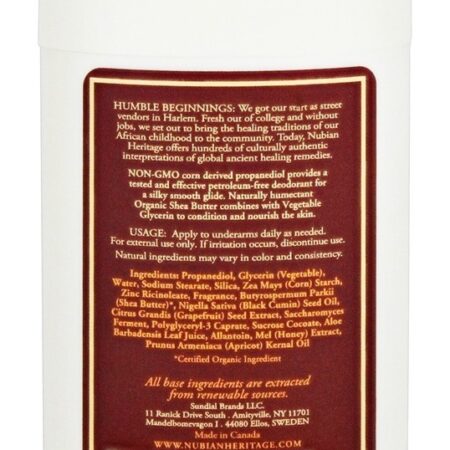 24 Hora Mel Desodorante Natural e Semente Preta - 2.25 oz. Nubian Heritage - Imagem 2