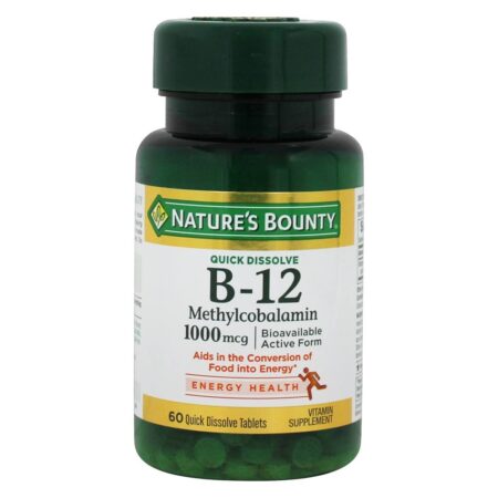 Vitamina B12 Metilcobalamina 1000 mcg. - 60 Tablets de dissolução rápida Nature's Bounty