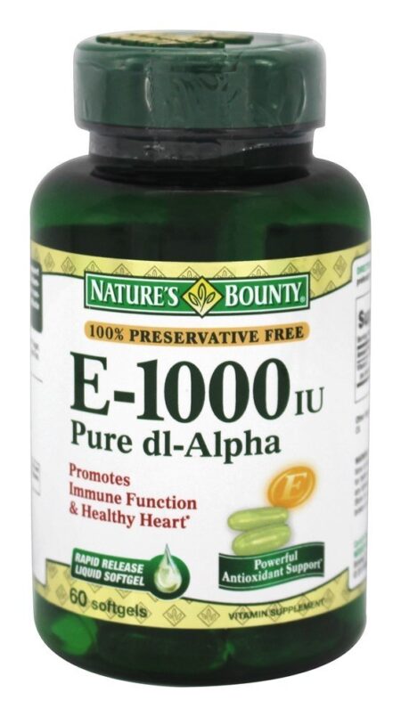 Vitamina E 1000 UI - 60 Softgels Nature's Bounty