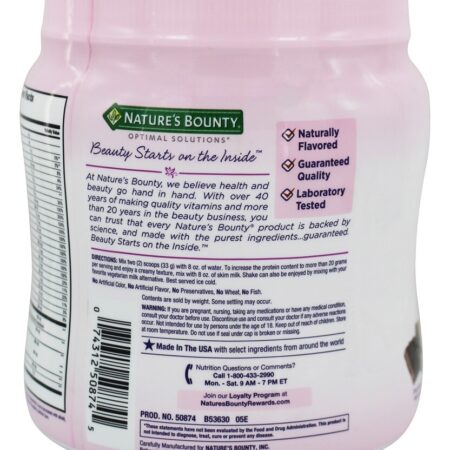 Optimal Solutions Shake de Proteína & Vitamina Completas Sabor Chocolate - 16 oz. Nature's Bounty - Imagem 4