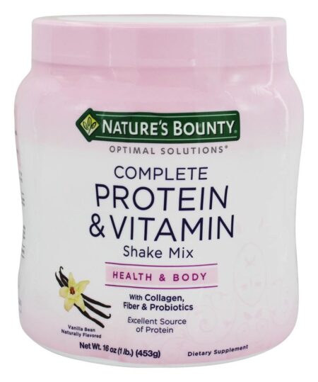 Proteína & Vitamina Completas Mistura Para Shakes Sabor Baunilha - 16 oz. Nature's Bounty