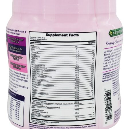 Proteína & Vitamina Completas Mistura Para Shakes Sabor Baunilha - 16 oz. Nature's Bounty - Imagem 2