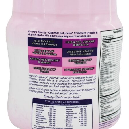 Proteína & Vitamina Completas Mistura Para Shakes Sabor Baunilha - 16 oz. Nature's Bounty - Imagem 3