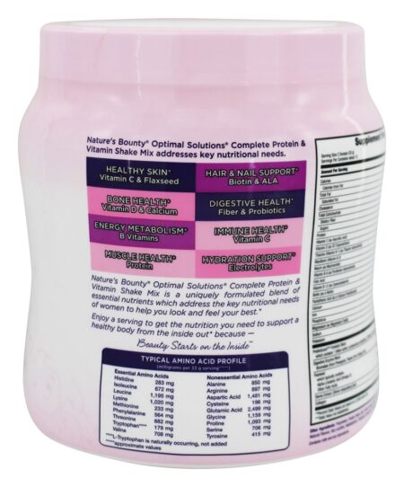 Proteína & Vitamina Completas Mistura Para Shakes Sabor Baunilha - 16 oz. Nature's Bounty - Image 3