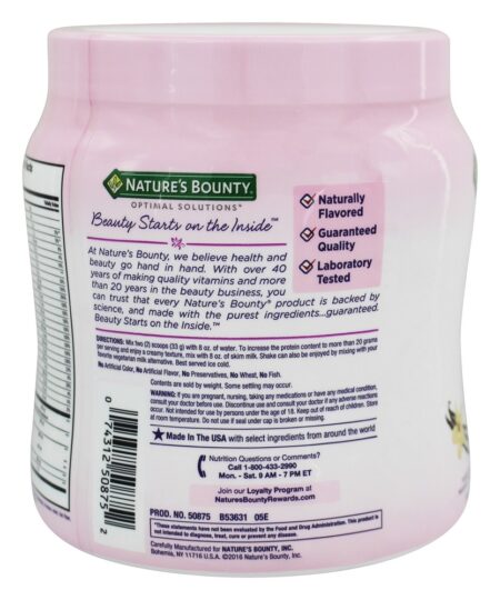 Proteína & Vitamina Completas Mistura Para Shakes Sabor Baunilha - 16 oz. Nature's Bounty - Image 4