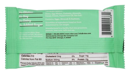 Chocolate de Menta com Proteína - 1.83 oz. RXBAR - Image 3