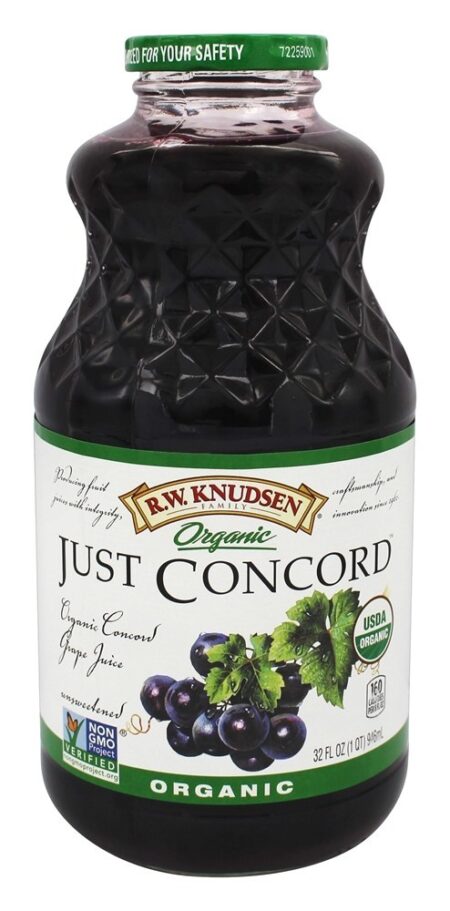 Suco Orgânico Apenas Suco Concord Grape - 32 fl. oz. R.W. Knudsen