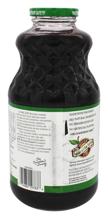 Suco Orgânico Apenas Suco Concord Grape - 32 fl. oz. R.W. Knudsen - Image 3