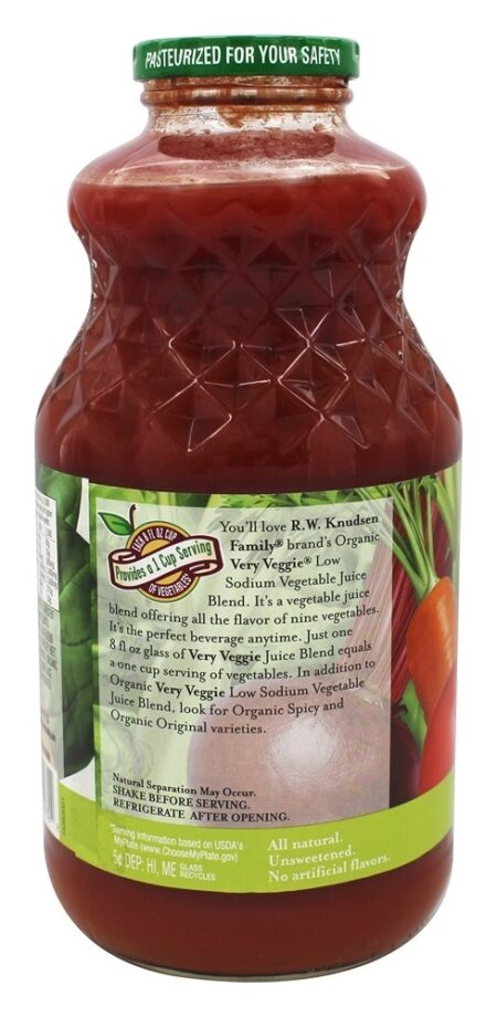 Suco Orgânico Baixo Sódio Muito Vegetariano - 32 fl. oz. R.W. Knudsen - Image 3