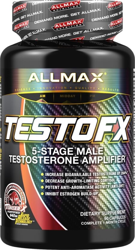 Testofx 5-Etapa Masculino Testosterona Amplificador - Cápsulas 90 AllMax Nutrition