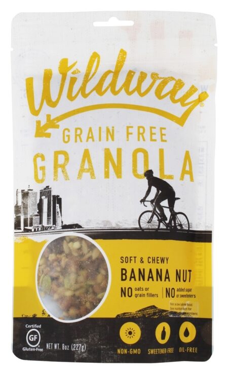 Granola livre de grãos Granola suave e em borracha de banana - 8 oz. Wildway