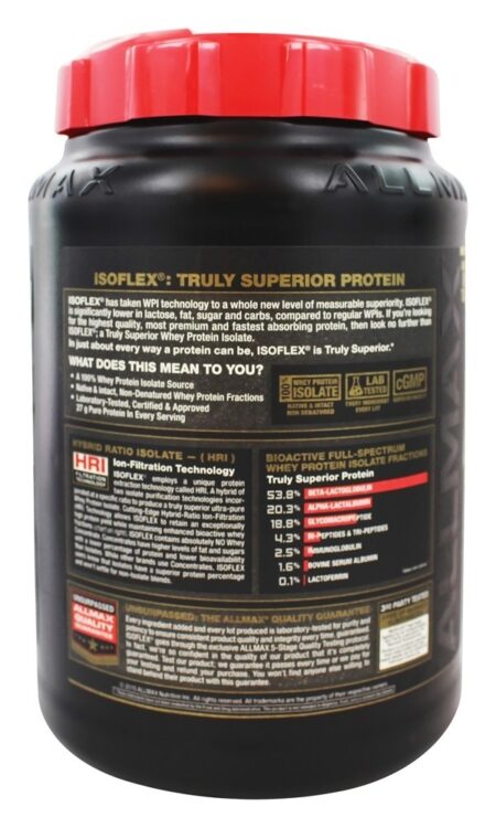 IsoFlex Pure Proteína Whey Isolar Abacaxi Coco - 2 lbs. AllMax Nutrition - Image 3