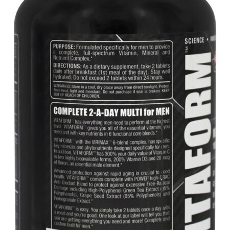 Multi-Vitamina Masculina VitaForm - 60 Tablets AllMax Nutrition - Imagem 4