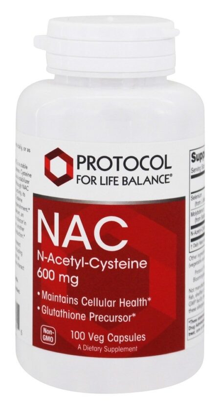 NAC 600 mg. - 100 Cápsula (s) vegetal (s) Protocol For Life Balance