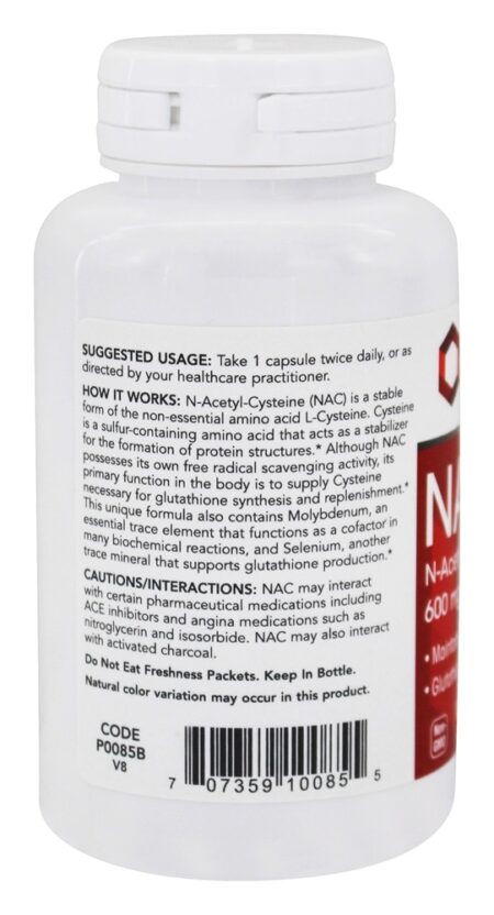 NAC 600 mg. - 100 Cápsula (s) vegetal (s) Protocol For Life Balance - Image 3