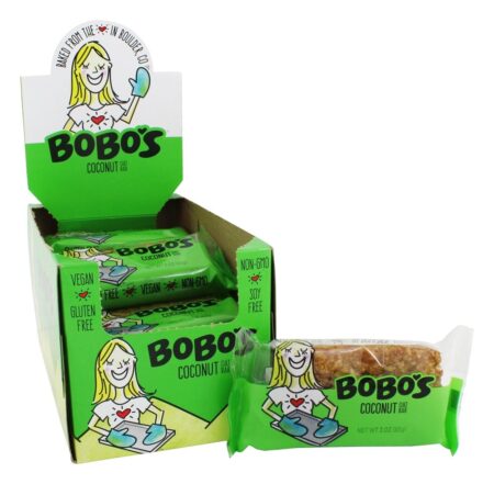 Todas as barras naturais caixa de coco - 12 Barras Bobo's Oat Bars